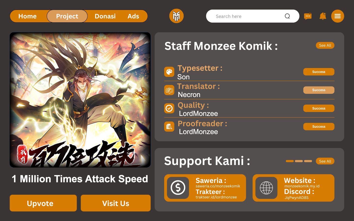 1 Million Times Attack Speed Chapter 15 Bahasa Indonesia