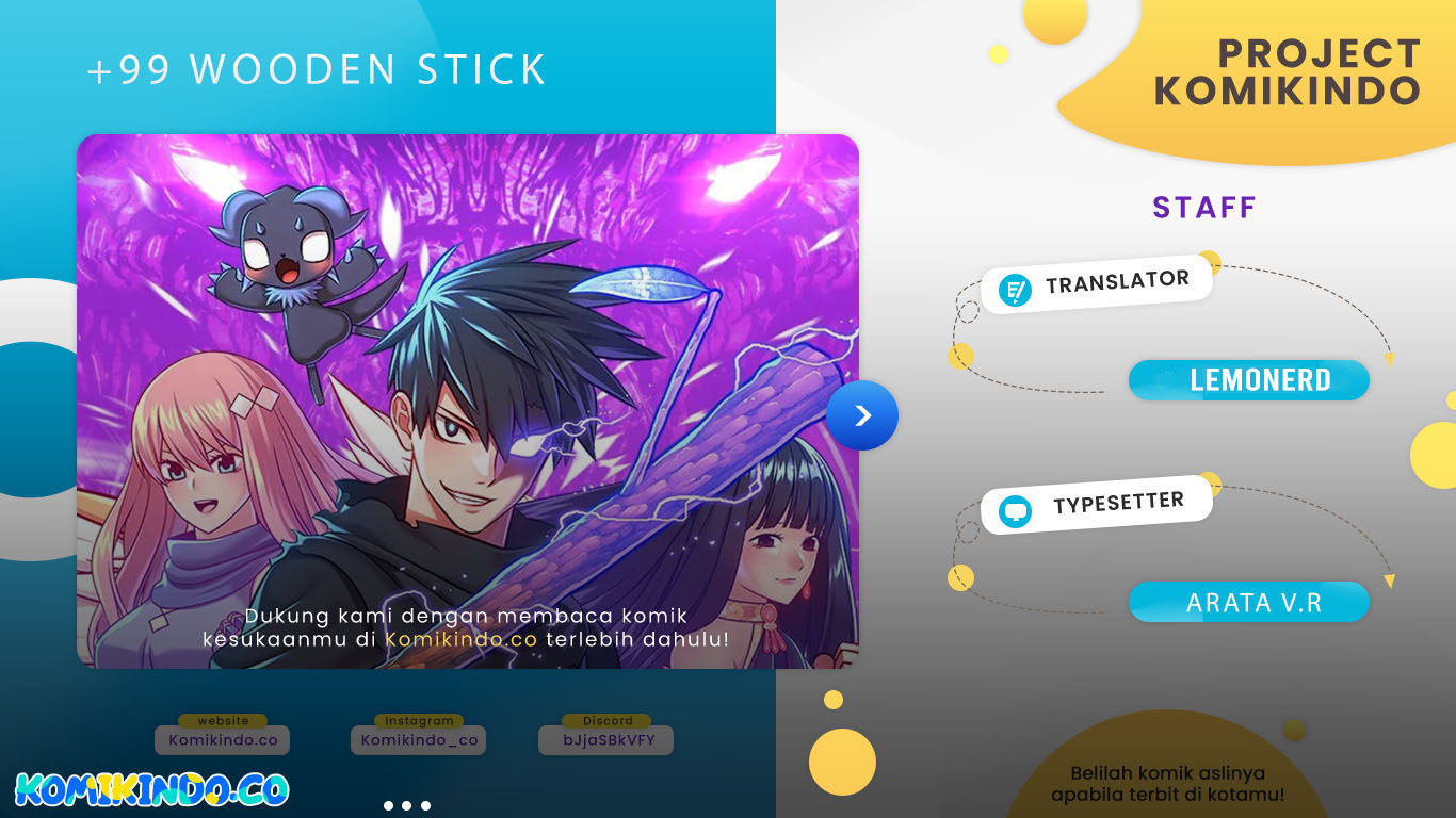 +99 Wooden Stick Chapter 34 Bahasa Indonesia
