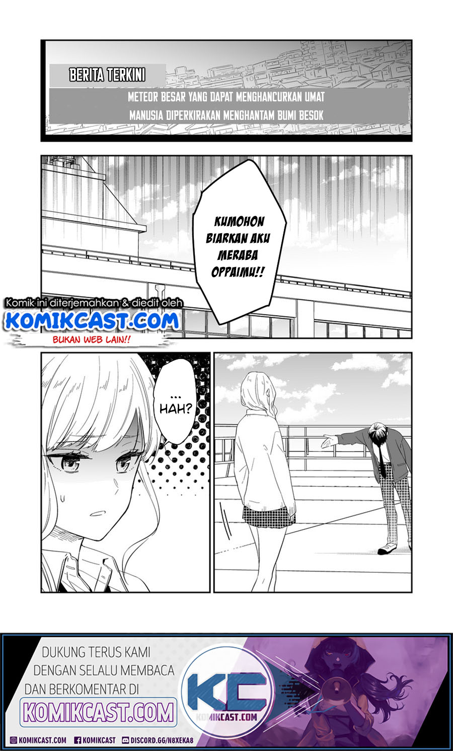 The World Will Be Destroyed Tomorrow, so I Want to Rub Your Boobs Chapter 01 Bahasa Indonesia