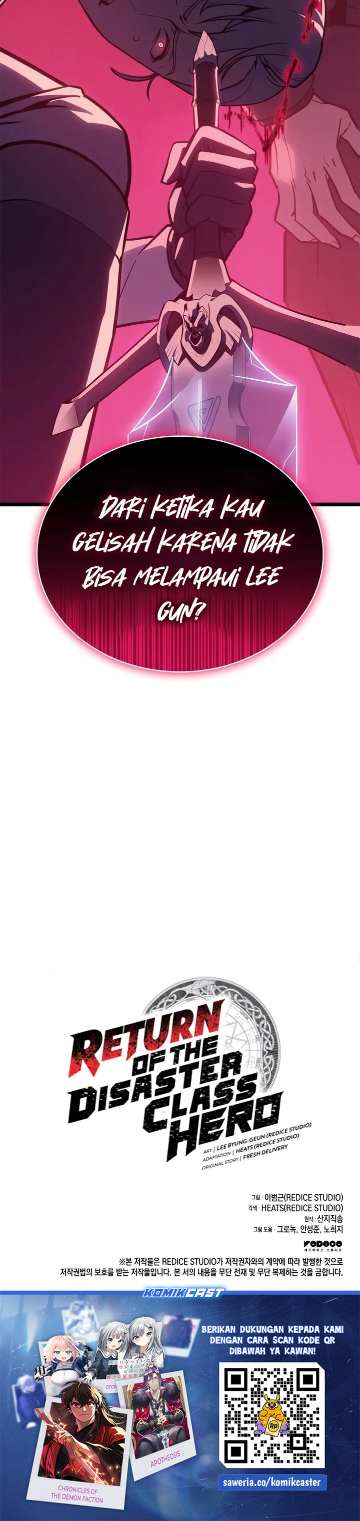 A Disaster-Class Hero Has Returned Chapter 103 Bahasa Indonesia