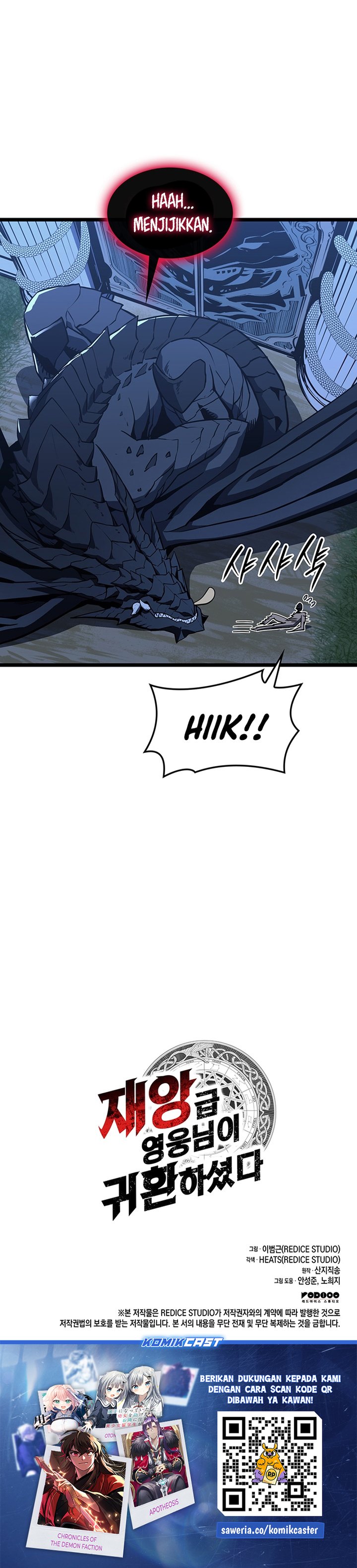 A Disaster-Class Hero Has Returned Chapter 144 Bahasa Indonesia