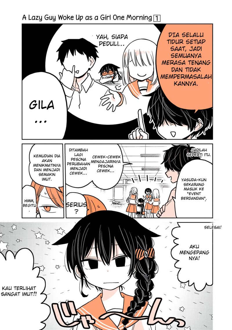 A Lazy Guy Woke Up as a Girl One Morning Chapter 04 Bahasa Indonesia