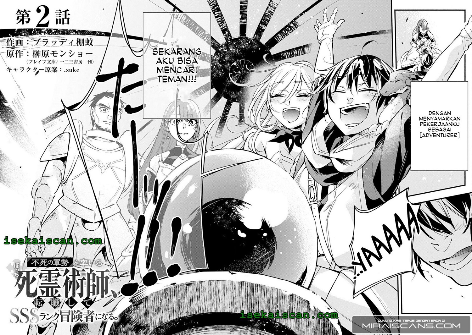 A Lone Necromancer Who Leads an Army of Immortals, Changed His Job to Become an SSS Rank Adventurer Chapter 02 Bahasa Indonesia