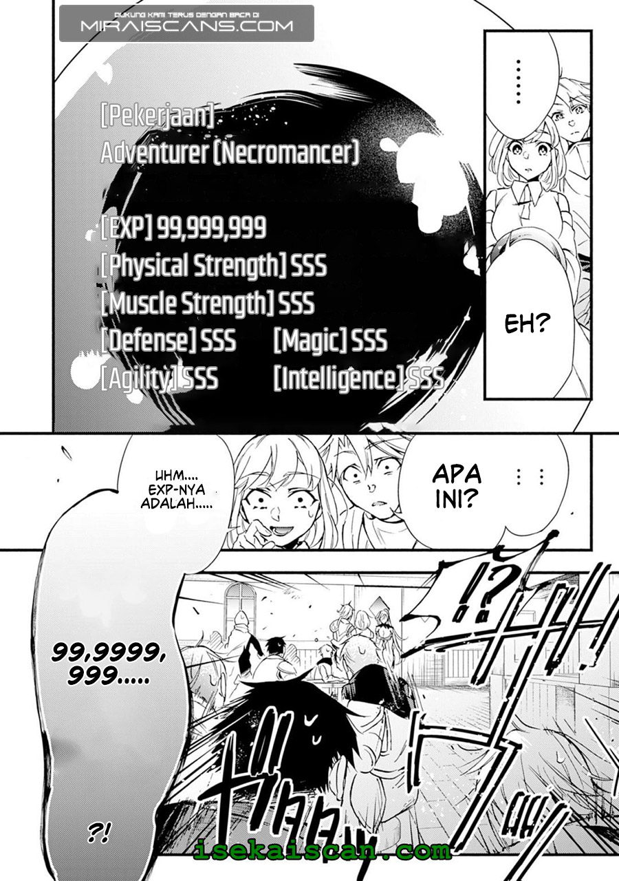 A Lone Necromancer Who Leads an Army of Immortals, Changed His Job to Become an SSS Rank Adventurer Chapter 02 Bahasa Indonesia