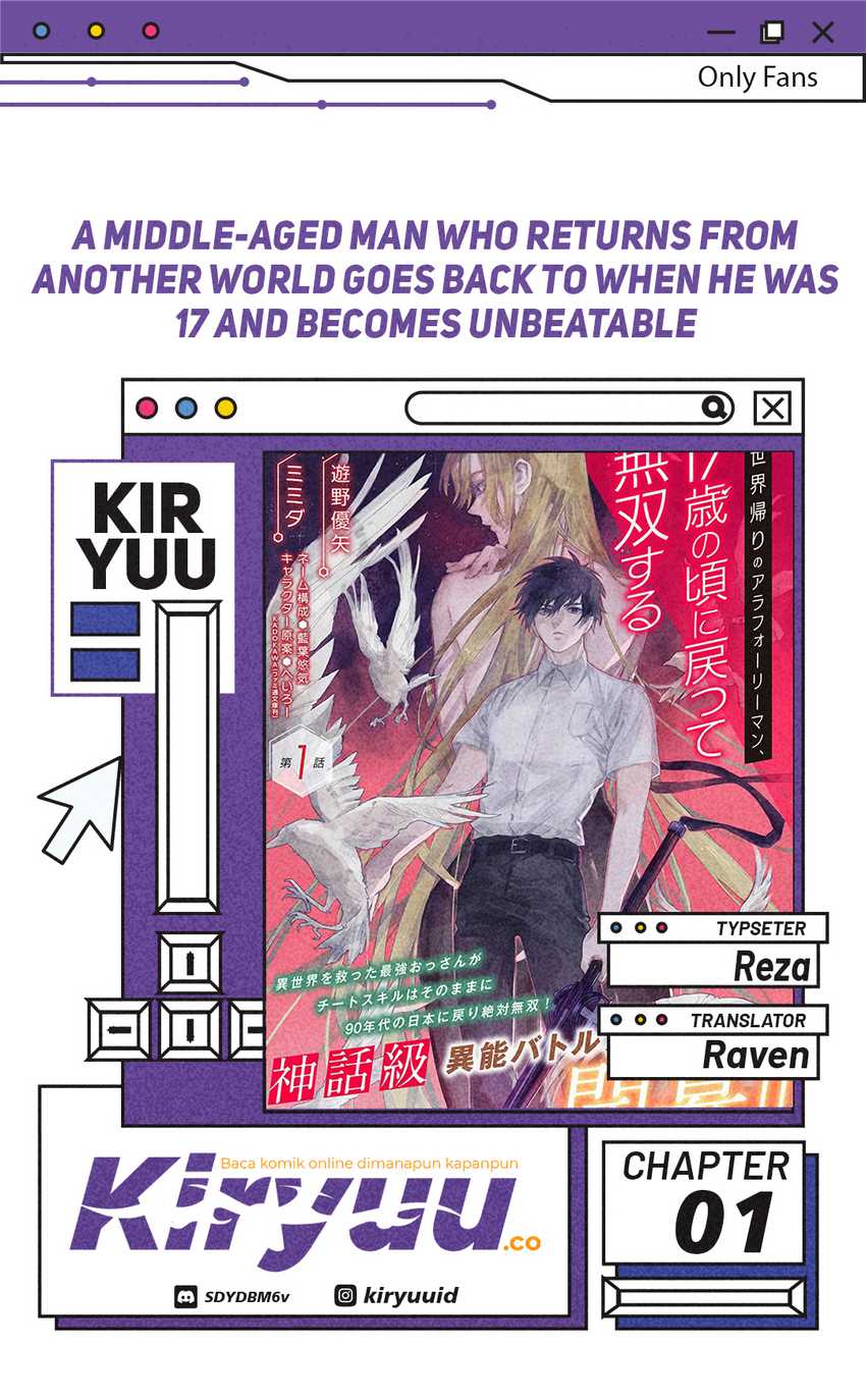 A Middle-Aged Man Who Returns From Another World Goes Back to When He Was 17 and Becomes Unbeatable chapter 1