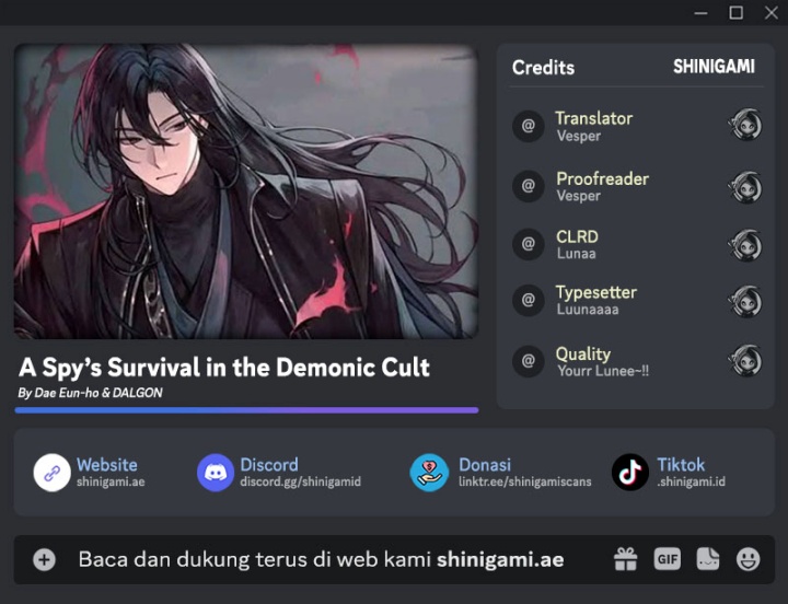 A Spy’s Survival in the Demonic Cult Chapter 10 Bahasa Indonesia