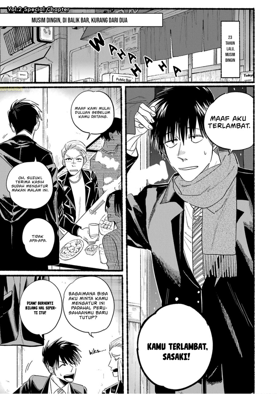 A Story About Smoking at the Back of the Supermarket (Super no Ura de Yani Suu Futari) Chapter 24.6 Bahasa Indonesia