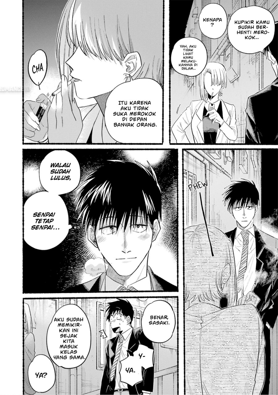 A Story About Smoking at the Back of the Supermarket (Super no Ura de Yani Suu Futari) Chapter 24.6 Bahasa Indonesia