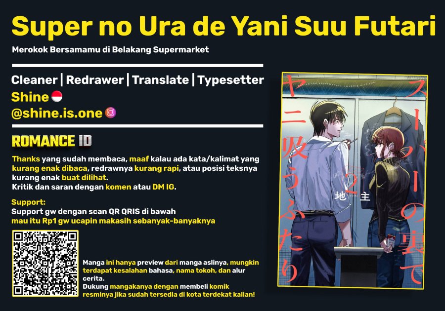 A Story About Smoking at the Back of the Supermarket (Super no Ura de Yani Suu Futari) Chapter 24.6 Bahasa Indonesia