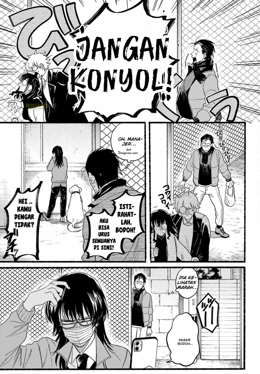 A Story About Smoking at the Back of the Supermarket (Super no Ura de Yani Suu Futari) Chapter 27 Bahasa Indonesia