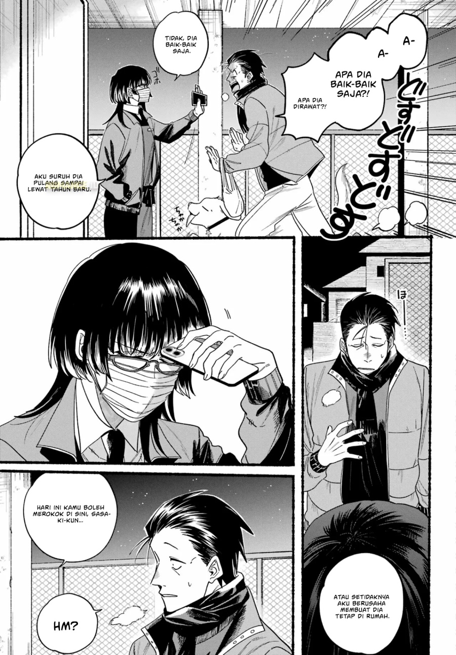 A Story About Smoking at the Back of the Supermarket (Super no Ura de Yani Suu Futari) Chapter 27 Bahasa Indonesia