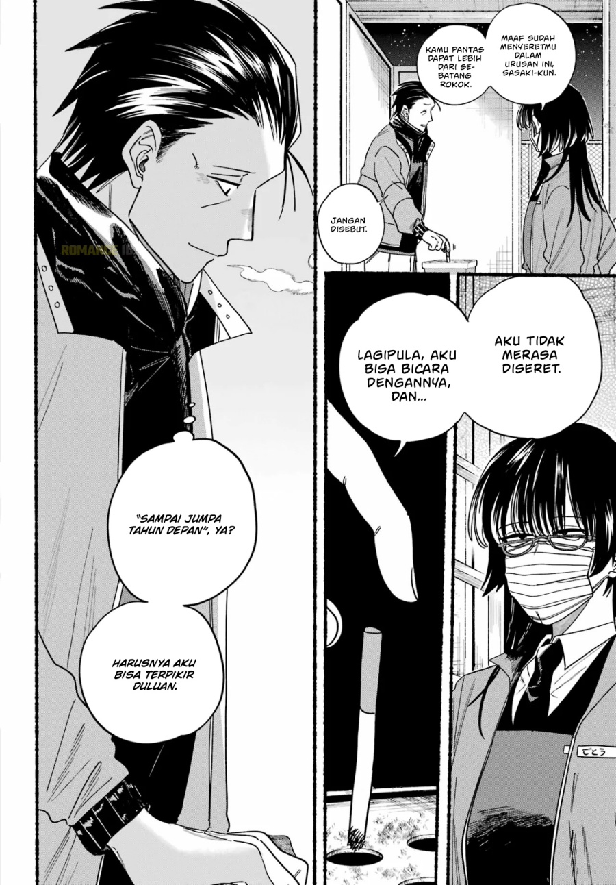 A Story About Smoking at the Back of the Supermarket (Super no Ura de Yani Suu Futari) Chapter 27 Bahasa Indonesia