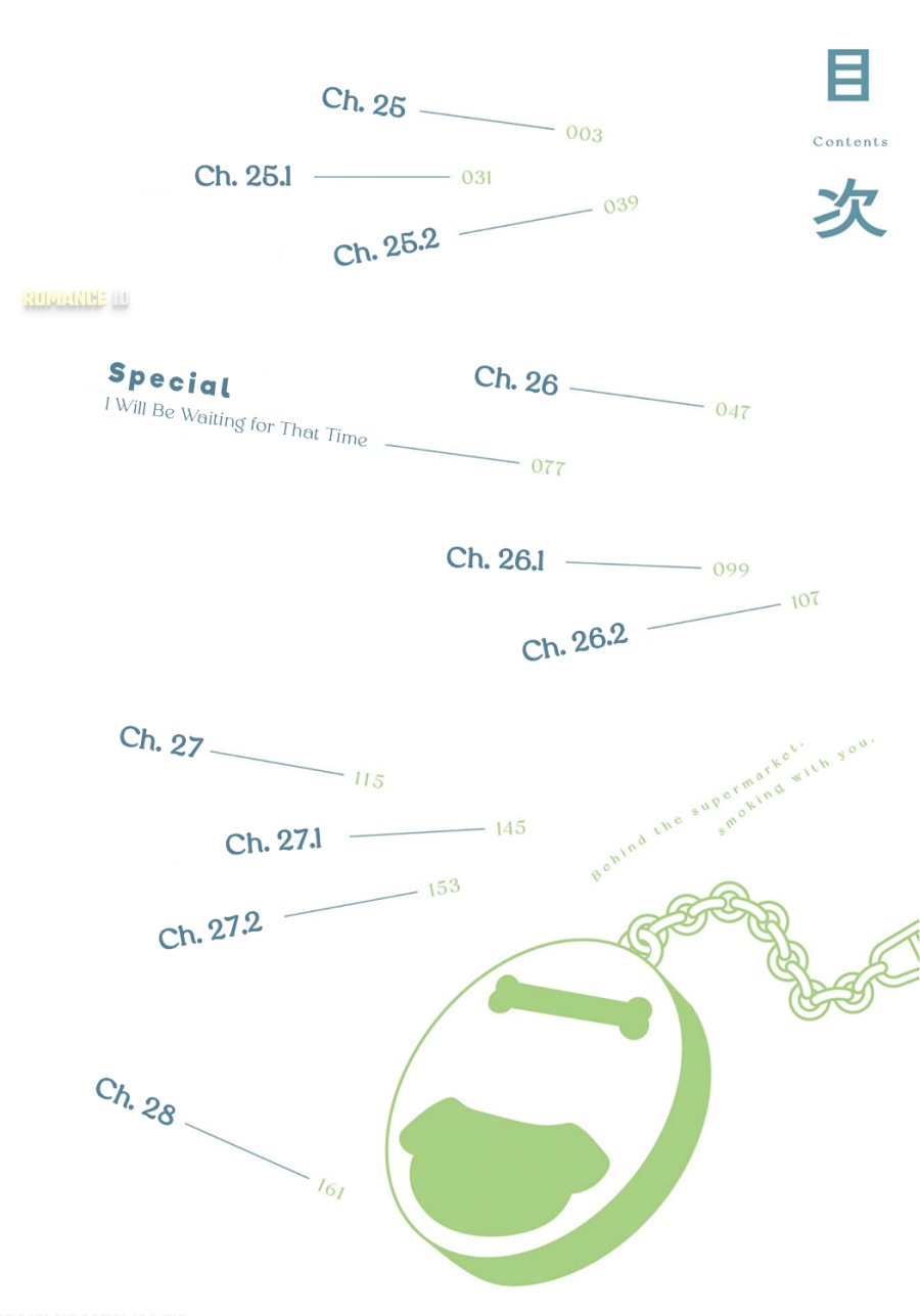 A Story About Smoking at the Back of the Supermarket (Super no Ura de Yani Suu Futari) Chapter 28.7 Bahasa Indonesia