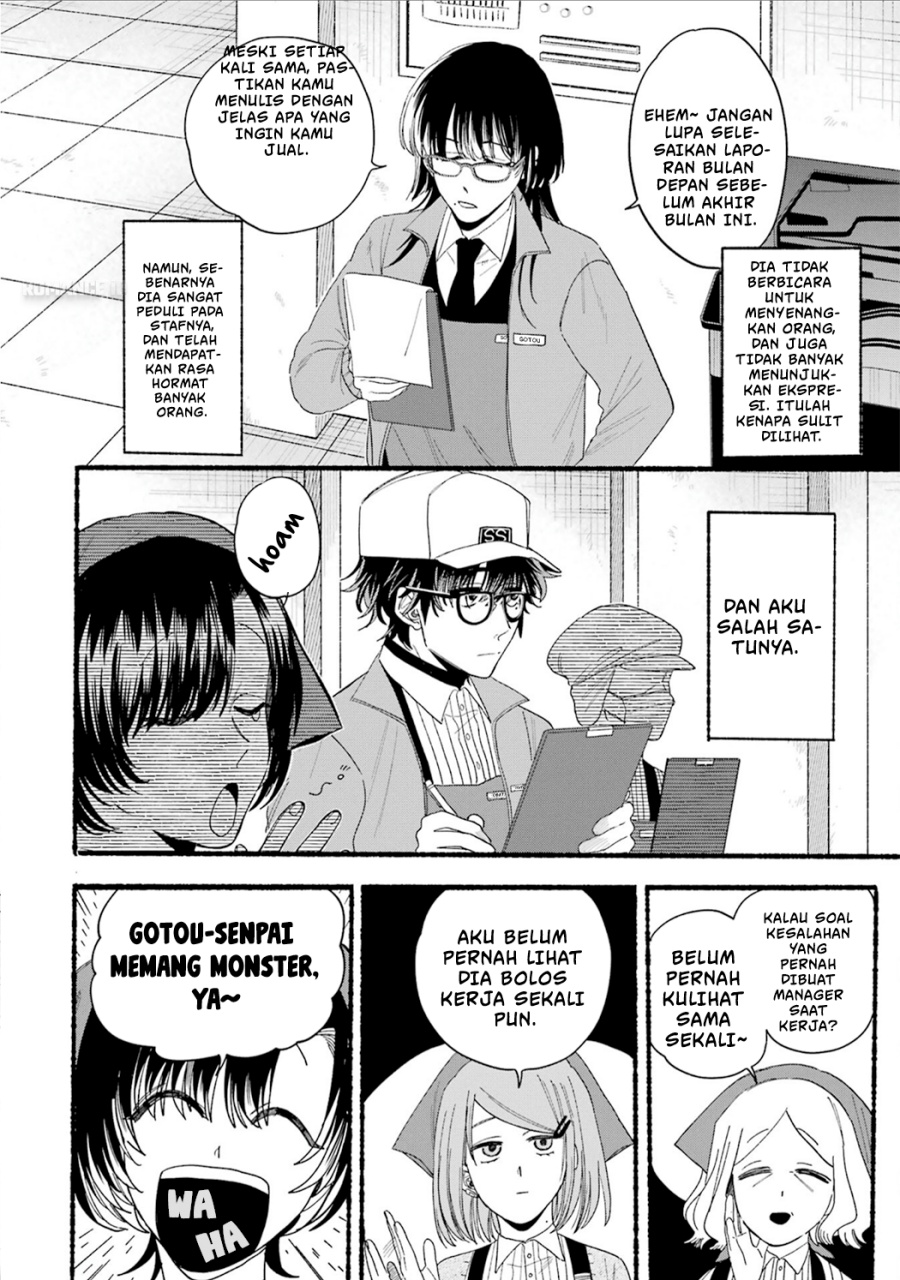 A Story About Smoking at the Back of the Supermarket (Super no Ura de Yani Suu Futari) Chapter 28.7 Bahasa Indonesia