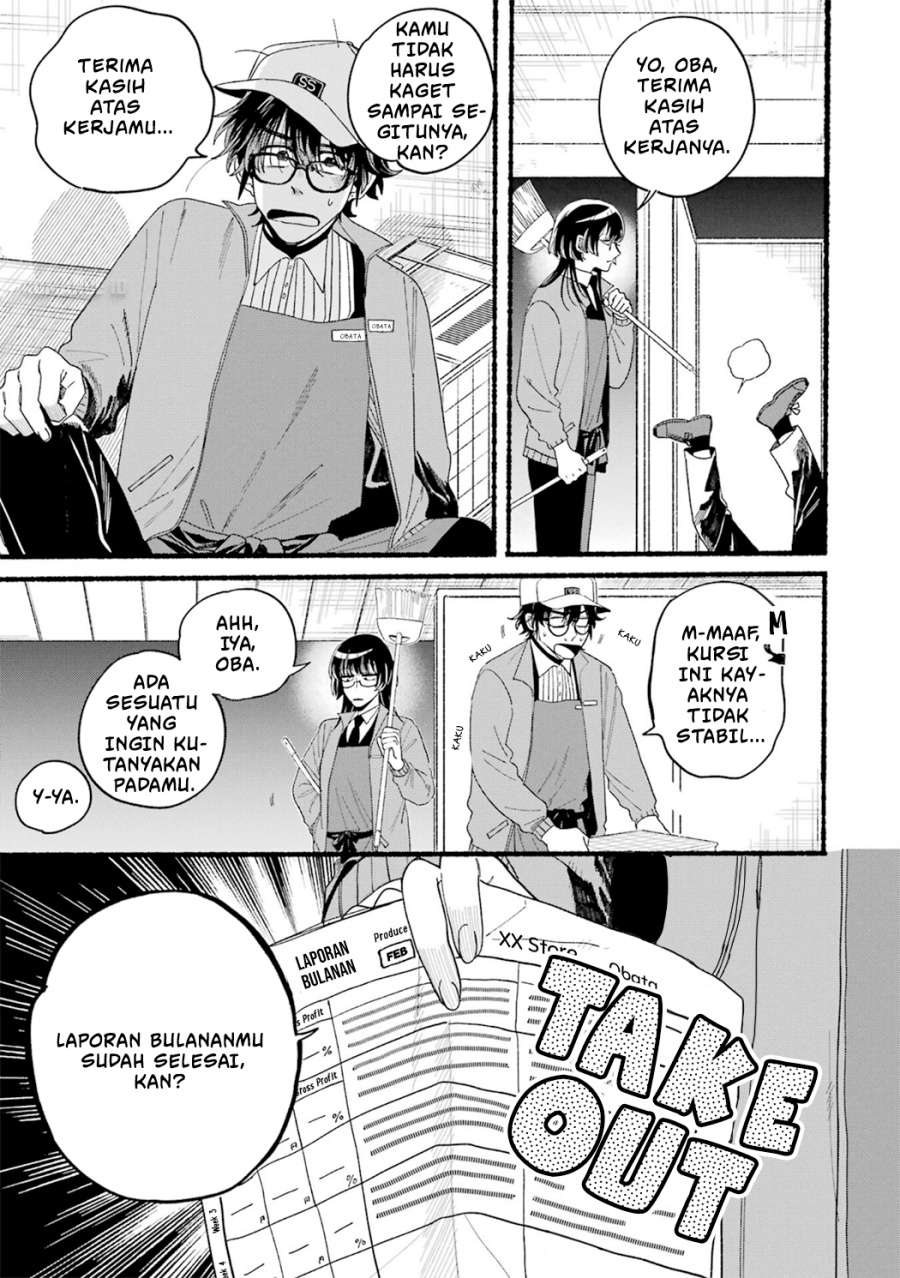 A Story About Smoking at the Back of the Supermarket (Super no Ura de Yani Suu Futari) Chapter 28.7 Bahasa Indonesia
