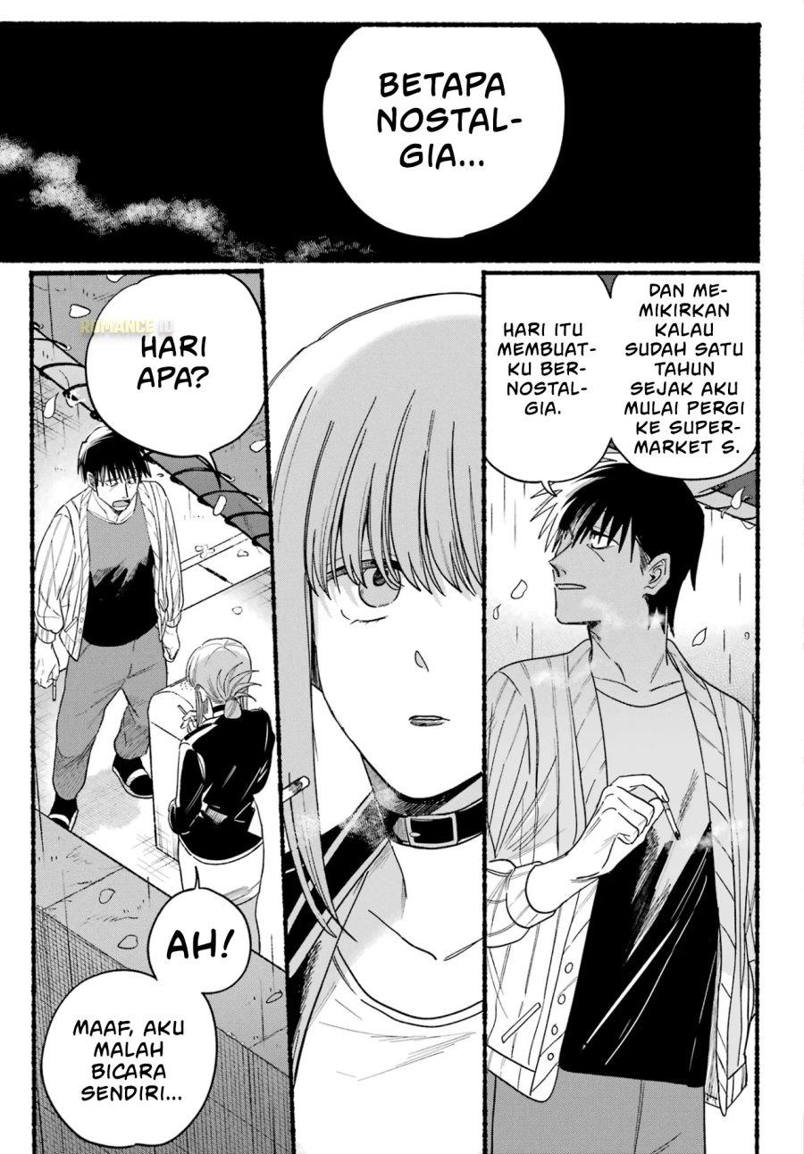 A Story About Smoking at the Back of the Supermarket (Super no Ura de Yani Suu Futari) Chapter 33 Bahasa Indonesia