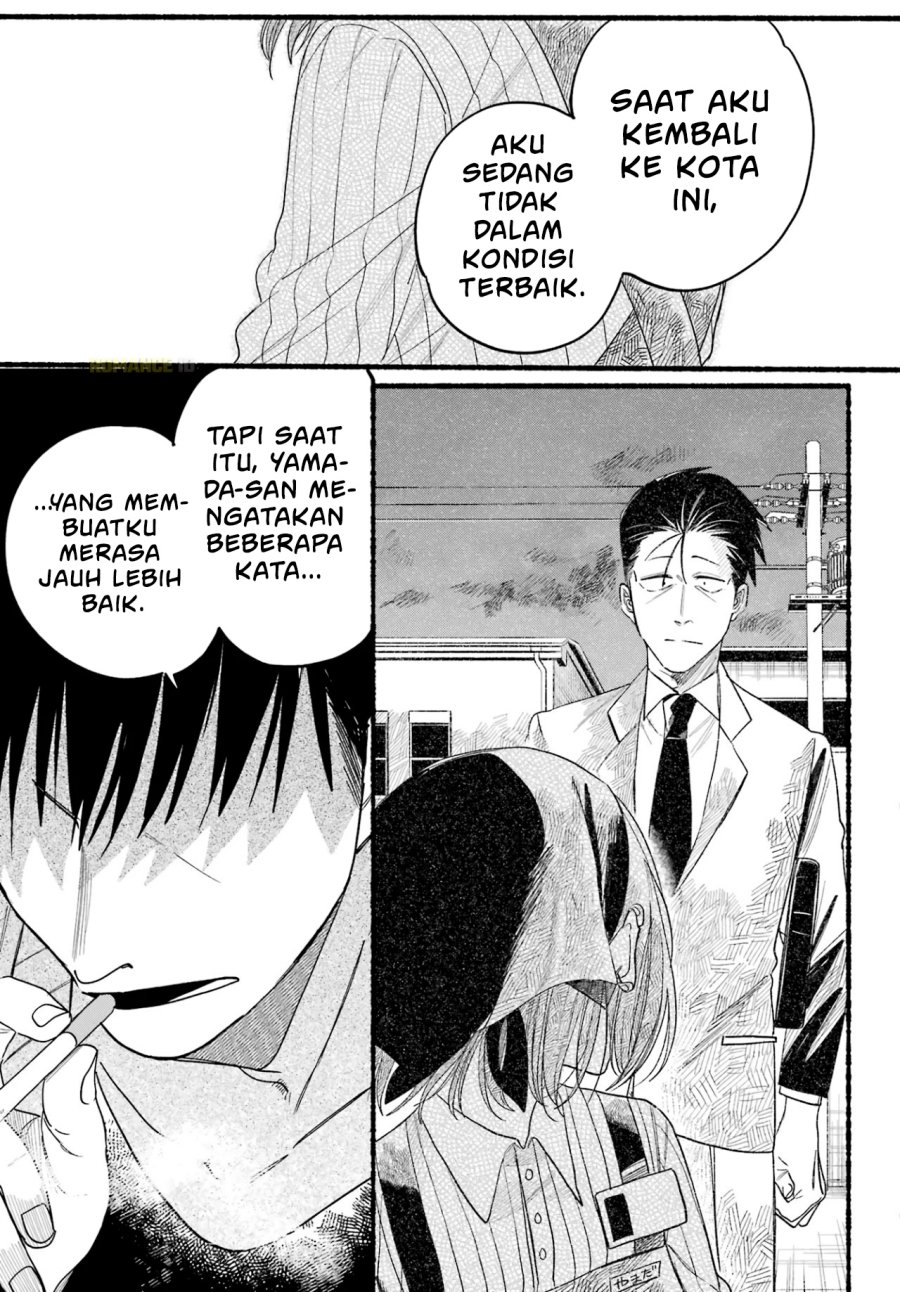 A Story About Smoking at the Back of the Supermarket (Super no Ura de Yani Suu Futari) Chapter 33 Bahasa Indonesia