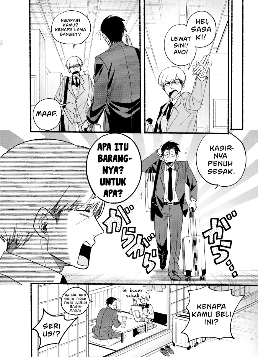 A Story About Smoking at the Back of the Supermarket (Super no Ura de Yani Suu Futari) Chapter 34.5 Bahasa Indonesia