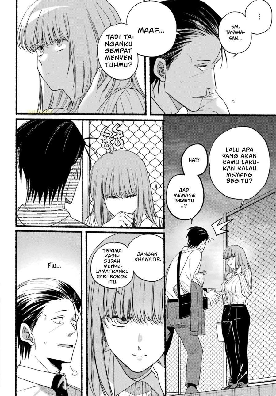 A Story About Smoking at the Back of the Supermarket (Super no Ura de Yani Suu Futari) Chapter 34 Bahasa Indonesia
