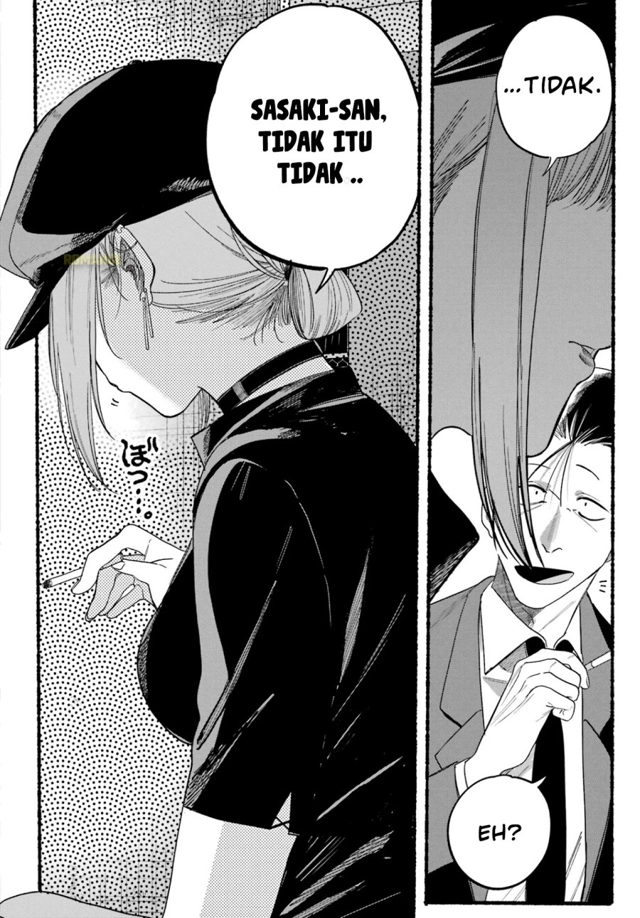 A Story About Smoking at the Back of the Supermarket (Super no Ura de Yani Suu Futari) Chapter 38 Bahasa Indonesia