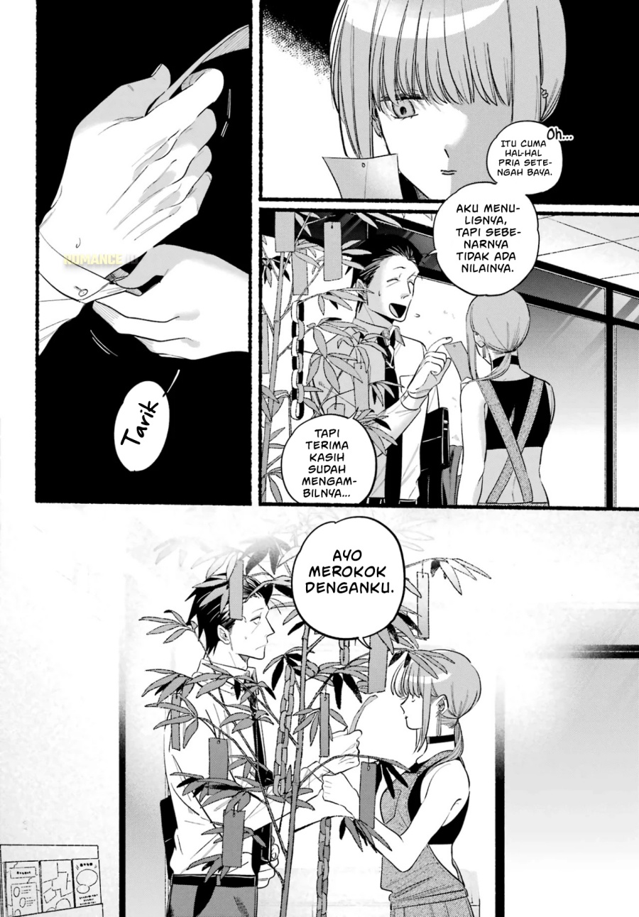 A Story About Smoking at the Back of the Supermarket (Super no Ura de Yani Suu Futari) Chapter 40 Bahasa Indonesia