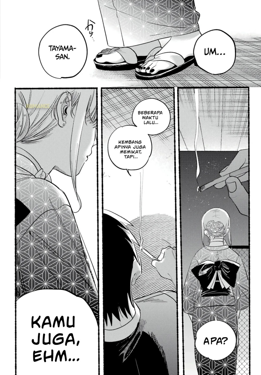 A Story About Smoking at the Back of the Supermarket (Super no Ura de Yani Suu Futari) Chapter 42 Bahasa Indonesia