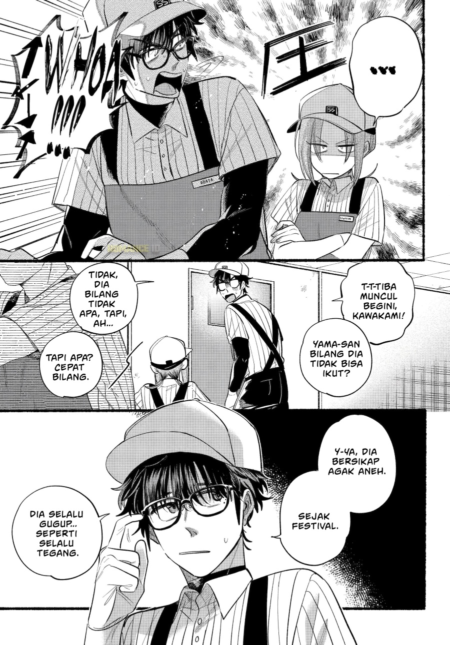 A Story About Smoking at the Back of the Supermarket (Super no Ura de Yani Suu Futari) Chapter 43 Bahasa Indonesia