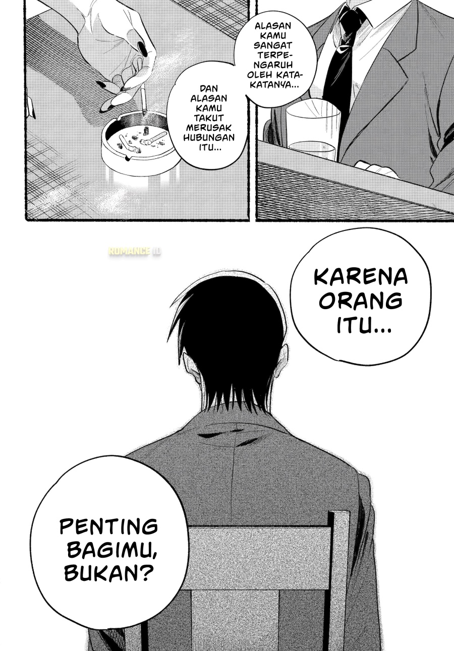 A Story About Smoking at the Back of the Supermarket (Super no Ura de Yani Suu Futari) Chapter 43 Bahasa Indonesia