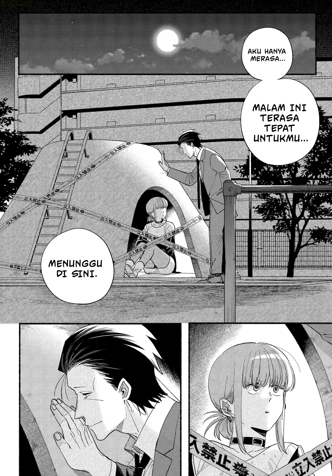 A Story About Smoking at the Back of the Supermarket (Super no Ura de Yani Suu Futari) Chapter 49 Bahasa Indonesia