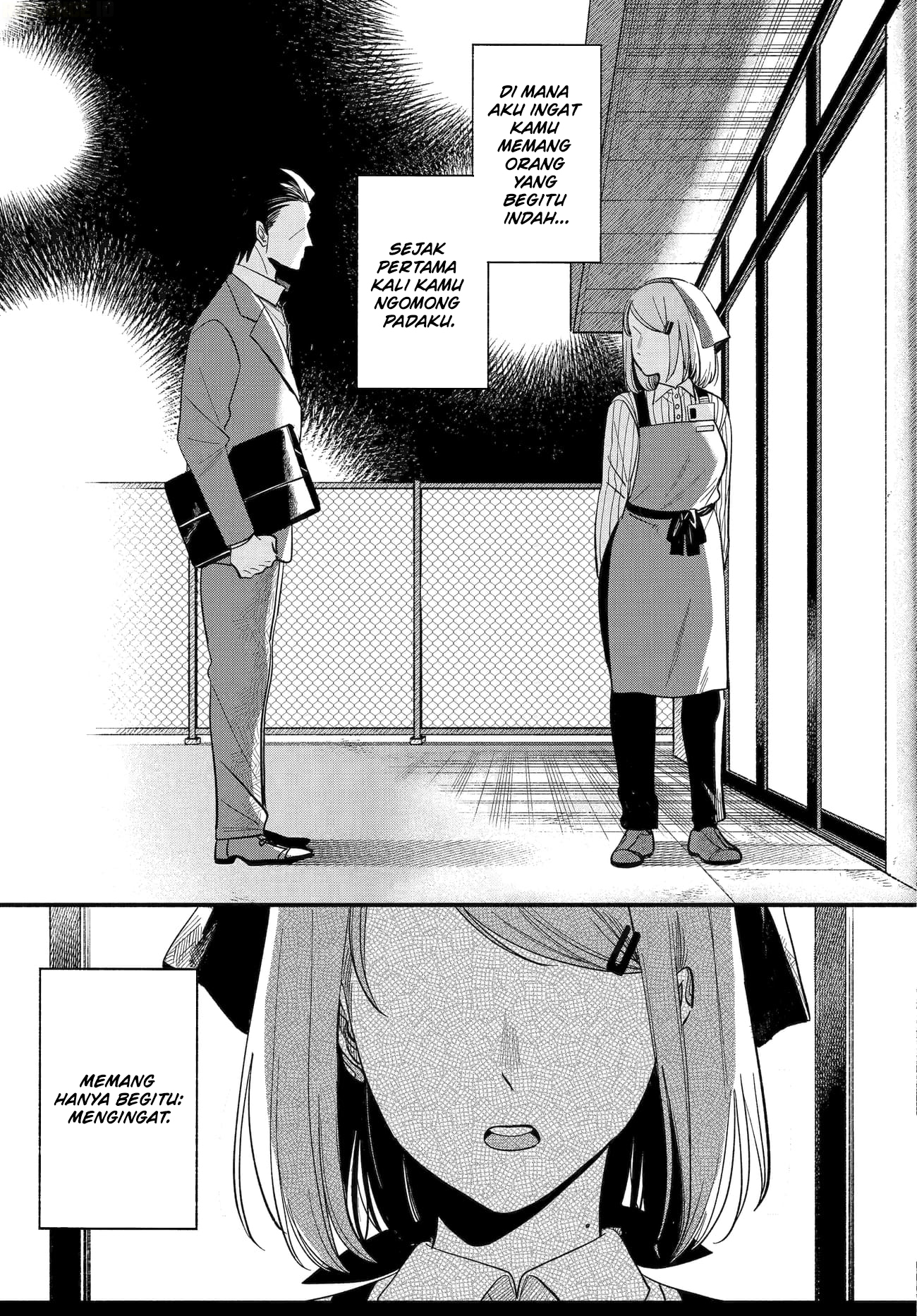 A Story About Smoking at the Back of the Supermarket (Super no Ura de Yani Suu Futari) Chapter 49 Bahasa Indonesia