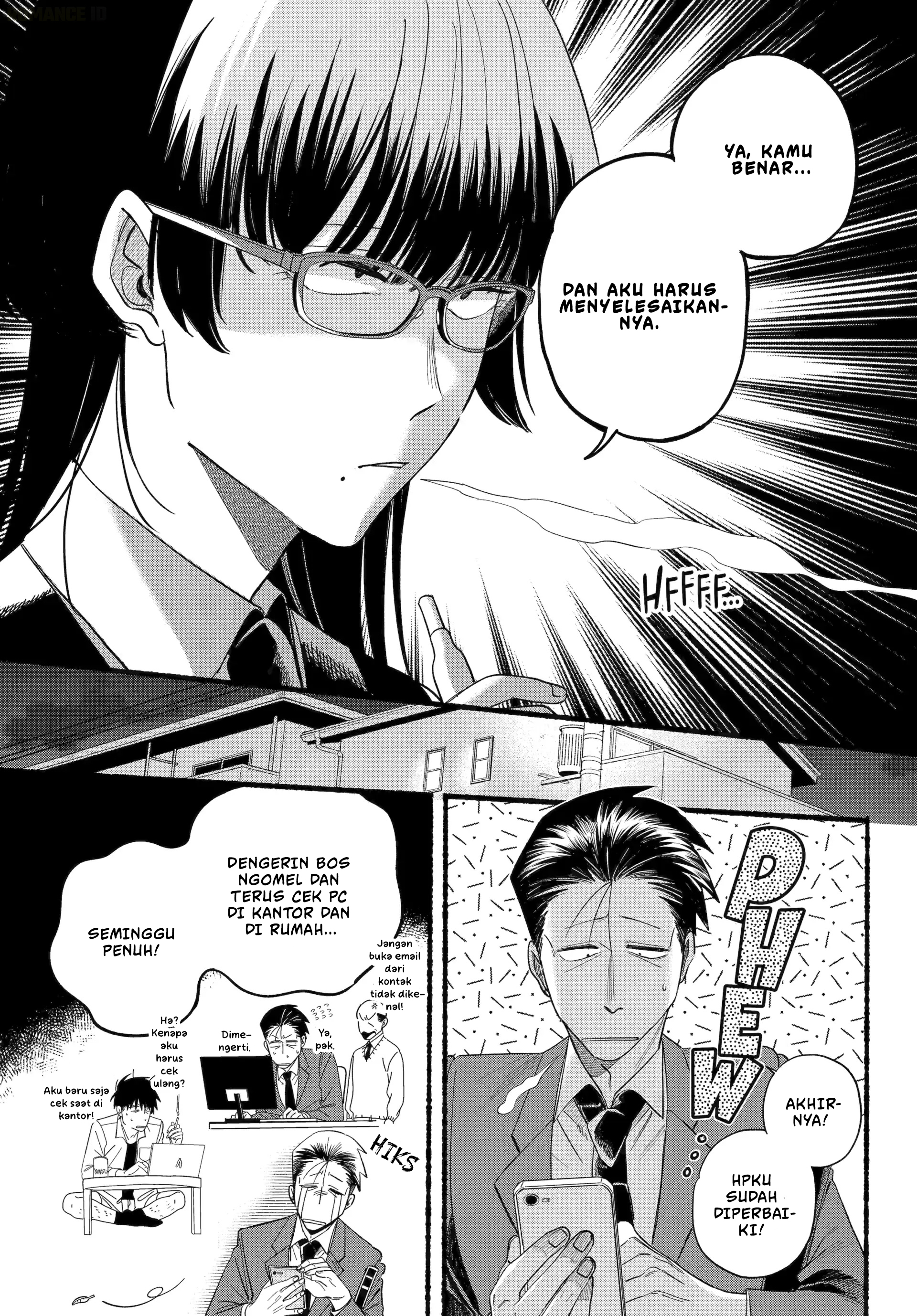 A Story About Smoking at the Back of the Supermarket (Super no Ura de Yani Suu Futari) Chapter 51 Bahasa Indonesia