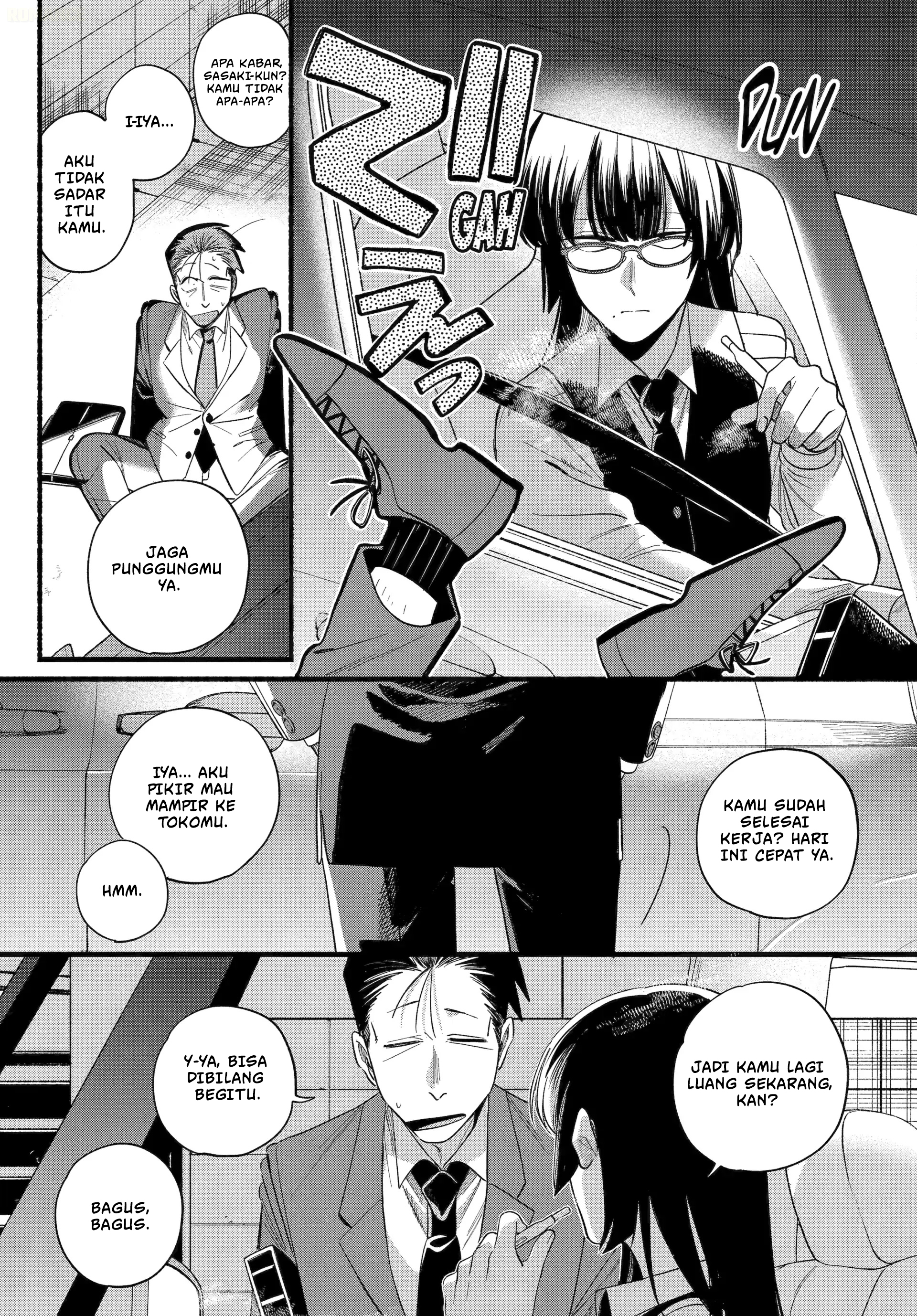 A Story About Smoking at the Back of the Supermarket (Super no Ura de Yani Suu Futari) Chapter 51 Bahasa Indonesia