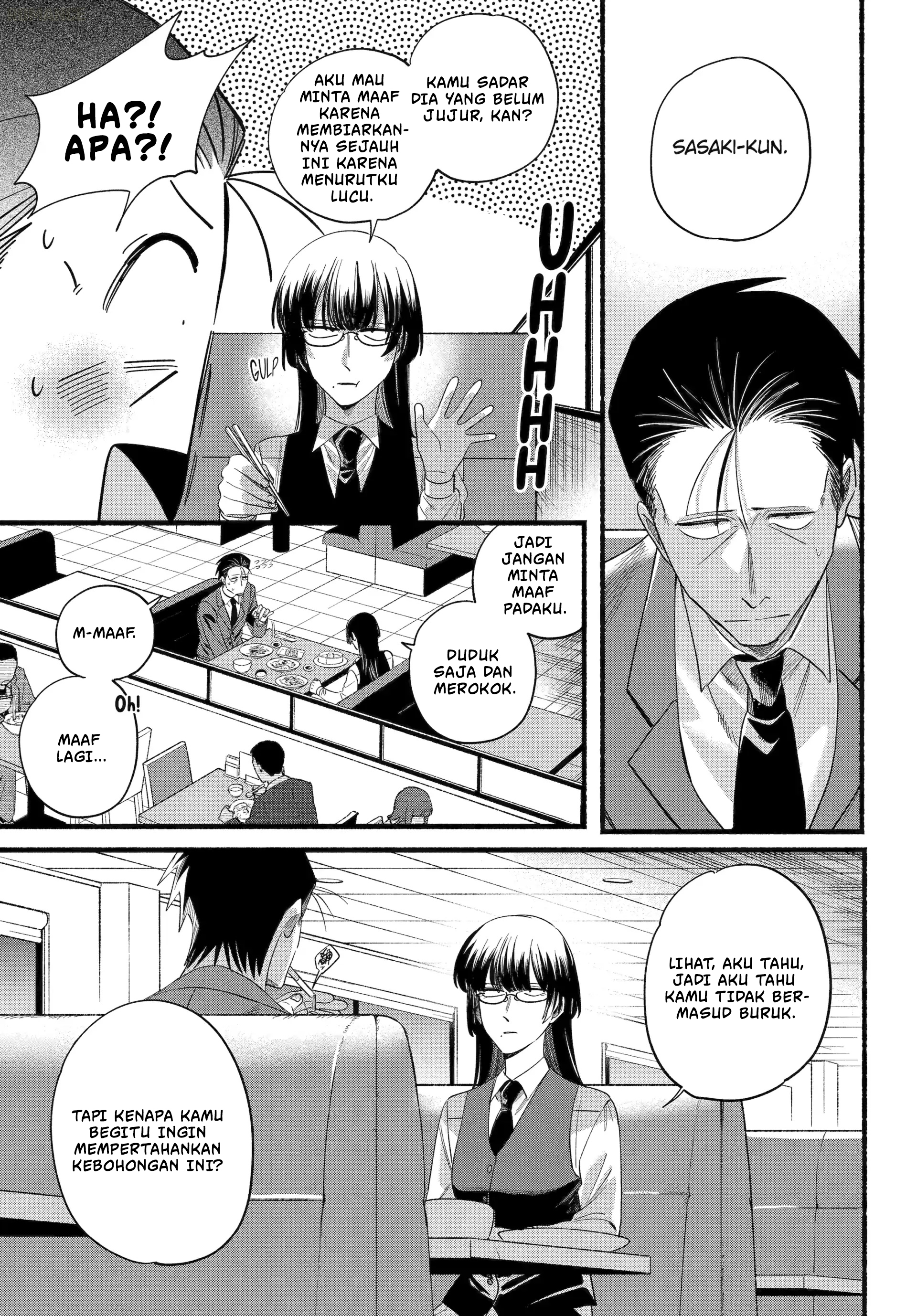 A Story About Smoking at the Back of the Supermarket (Super no Ura de Yani Suu Futari) Chapter 51 Bahasa Indonesia