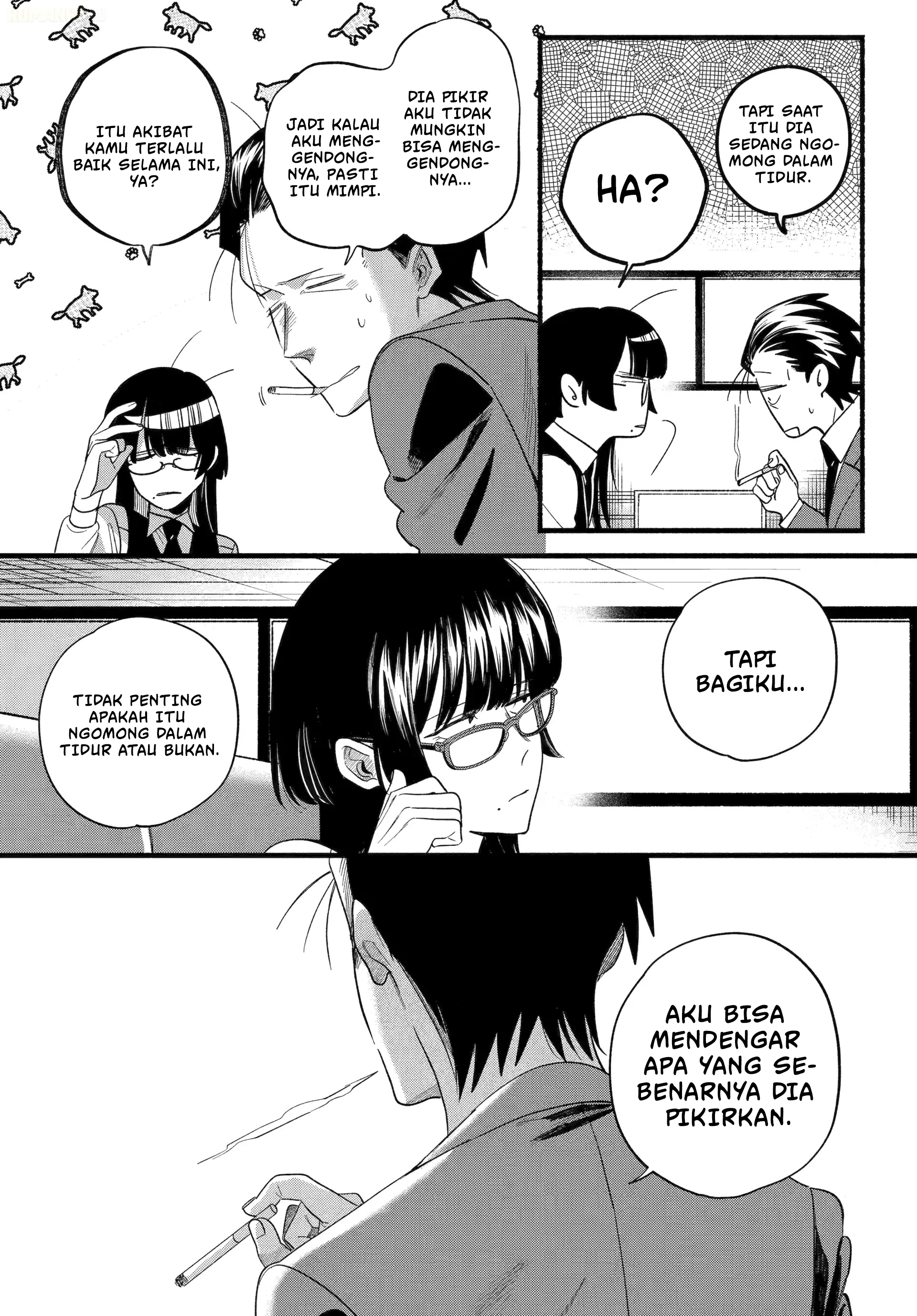 A Story About Smoking at the Back of the Supermarket (Super no Ura de Yani Suu Futari) Chapter 51 Bahasa Indonesia
