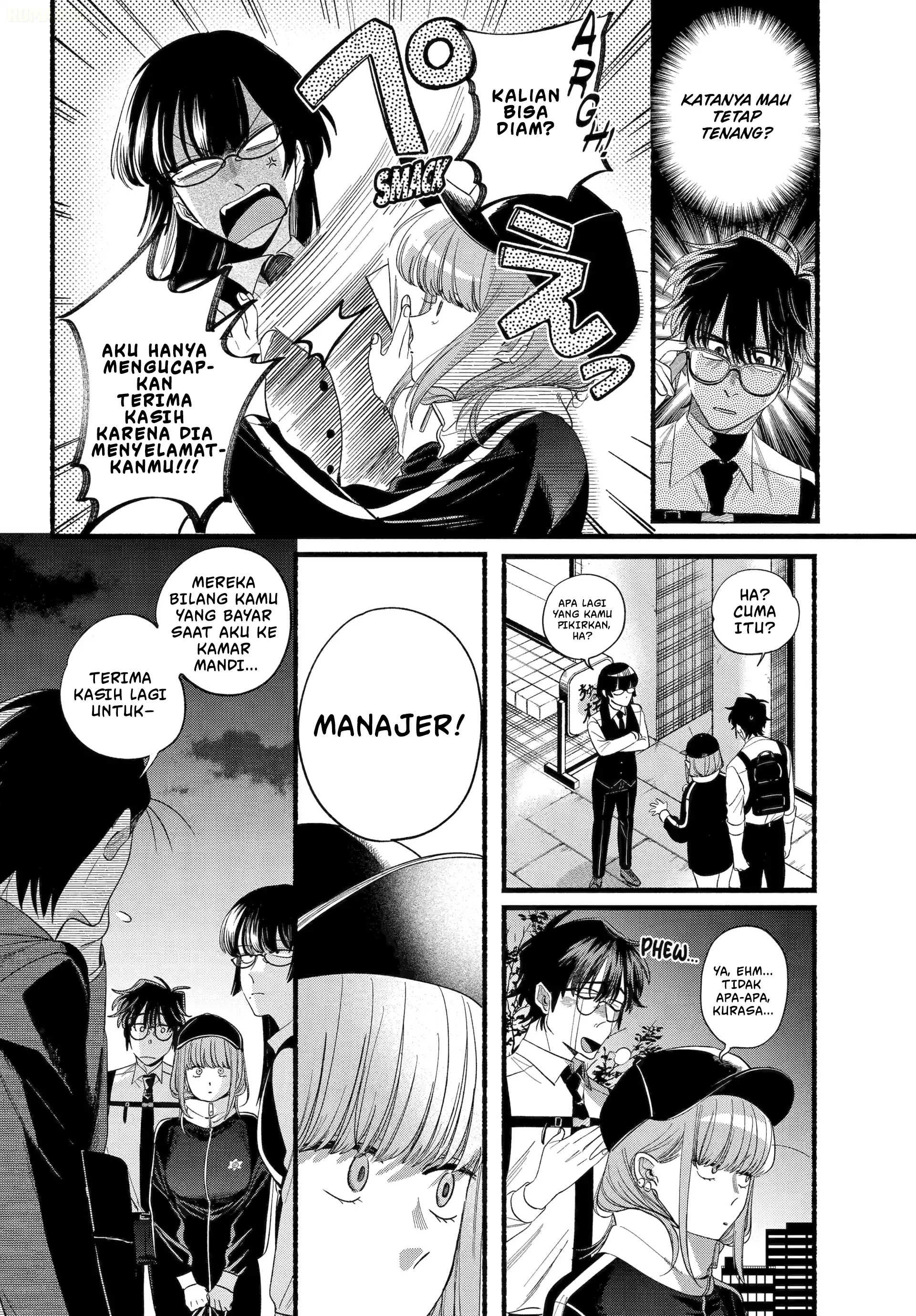 A Story About Smoking at the Back of the Supermarket (Super no Ura de Yani Suu Futari) Chapter 51 Bahasa Indonesia