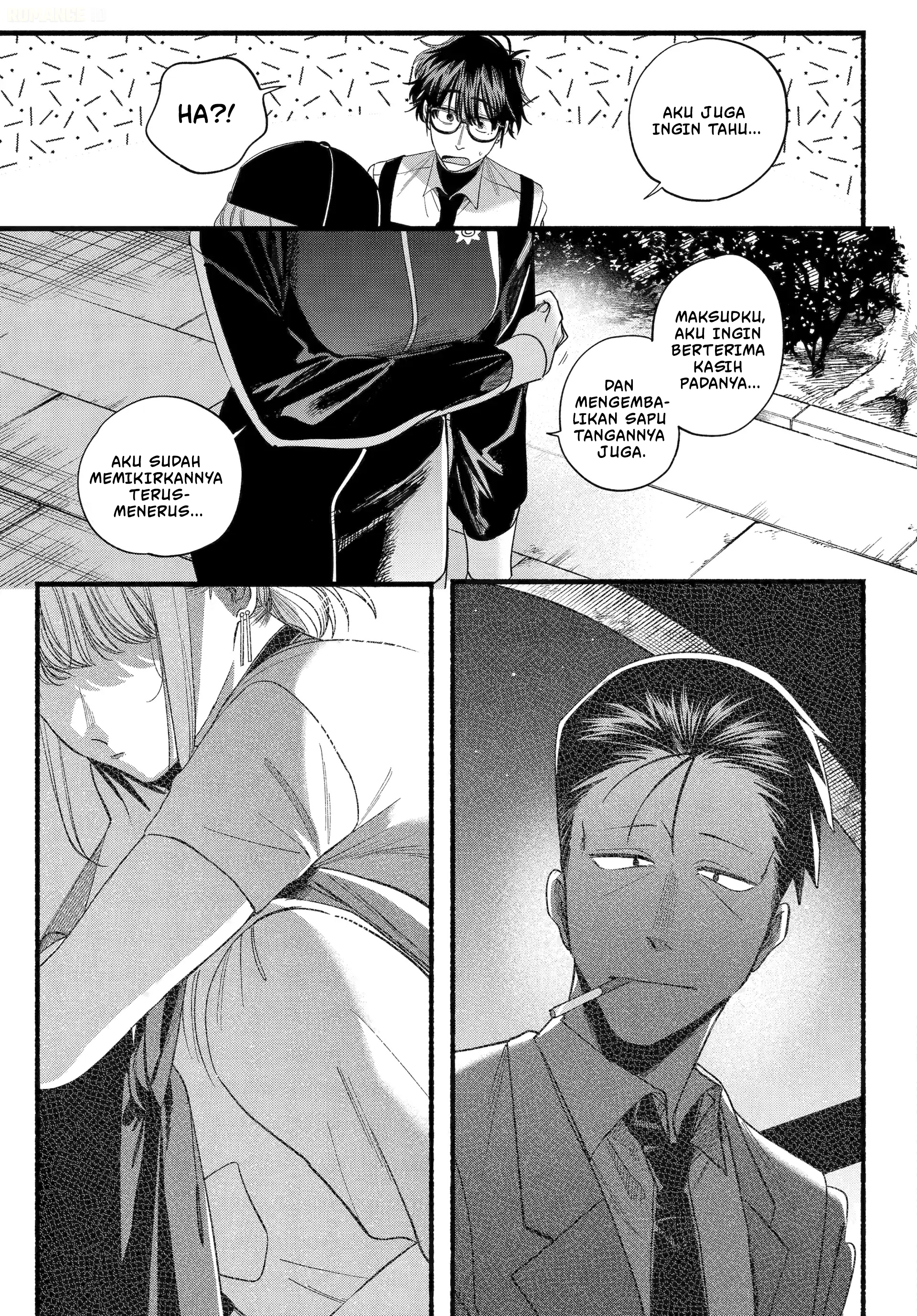 A Story About Smoking at the Back of the Supermarket (Super no Ura de Yani Suu Futari) Chapter 51 Bahasa Indonesia