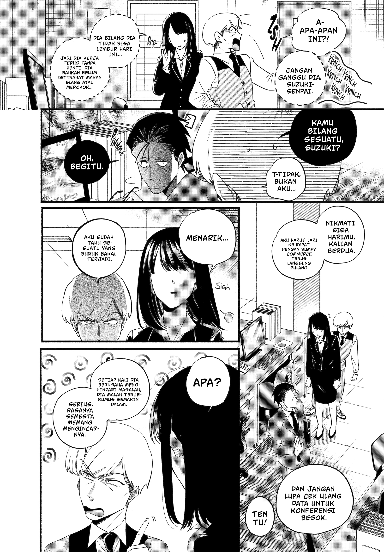 A Story About Smoking at the Back of the Supermarket (Super no Ura de Yani Suu Futari) Chapter 52 Bahasa Indonesia