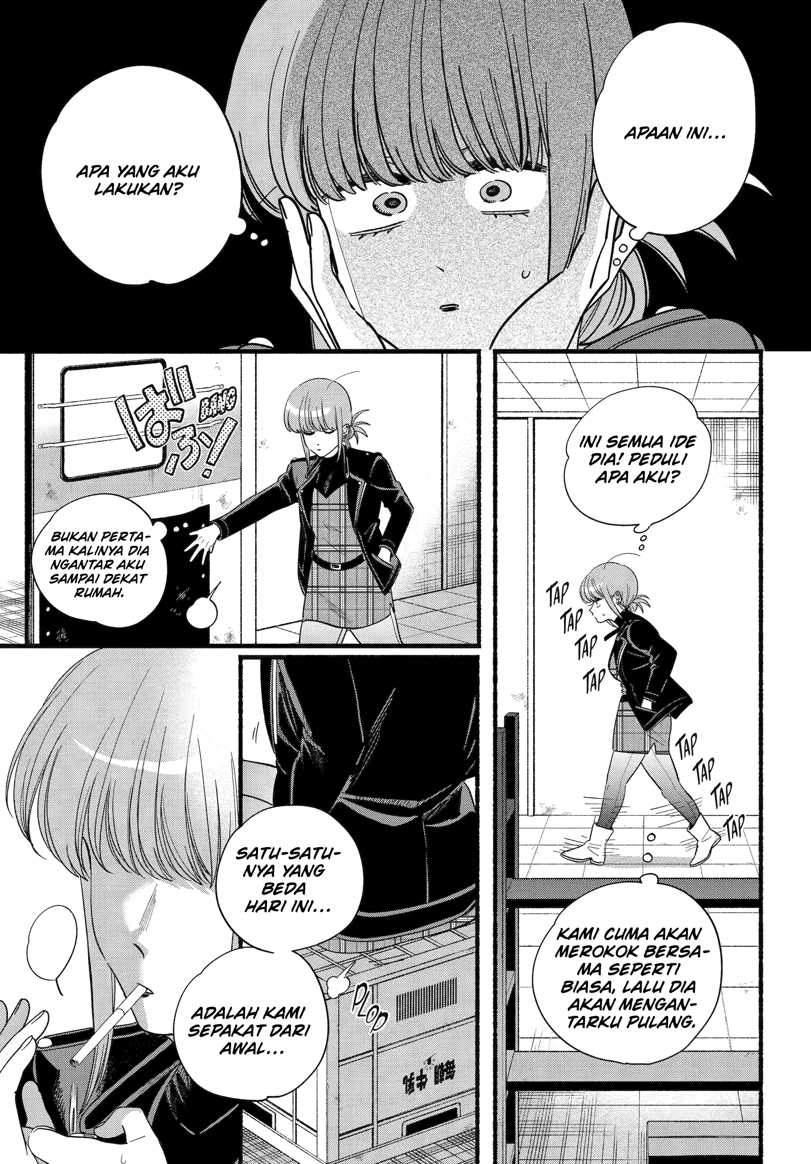 A Story About Smoking at the Back of the Supermarket (Super no Ura de Yani Suu Futari) Chapter 52 Bahasa Indonesia