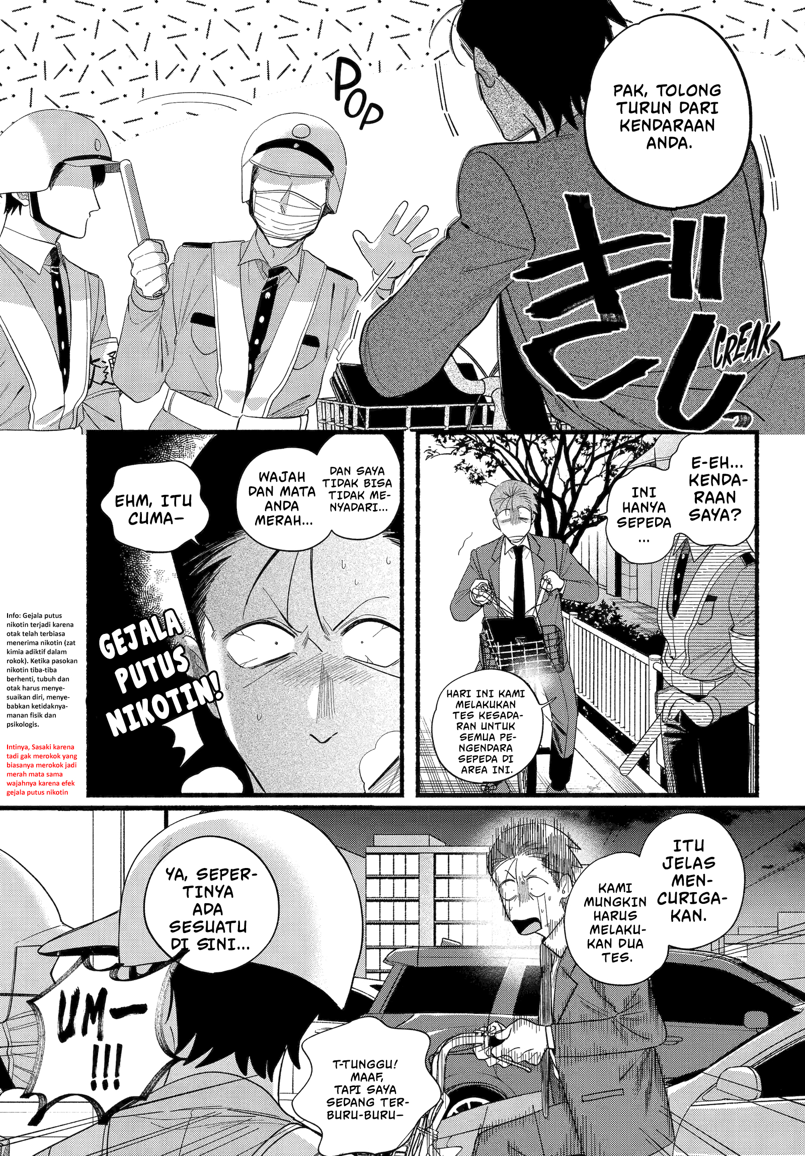 A Story About Smoking at the Back of the Supermarket (Super no Ura de Yani Suu Futari) Chapter 52 Bahasa Indonesia