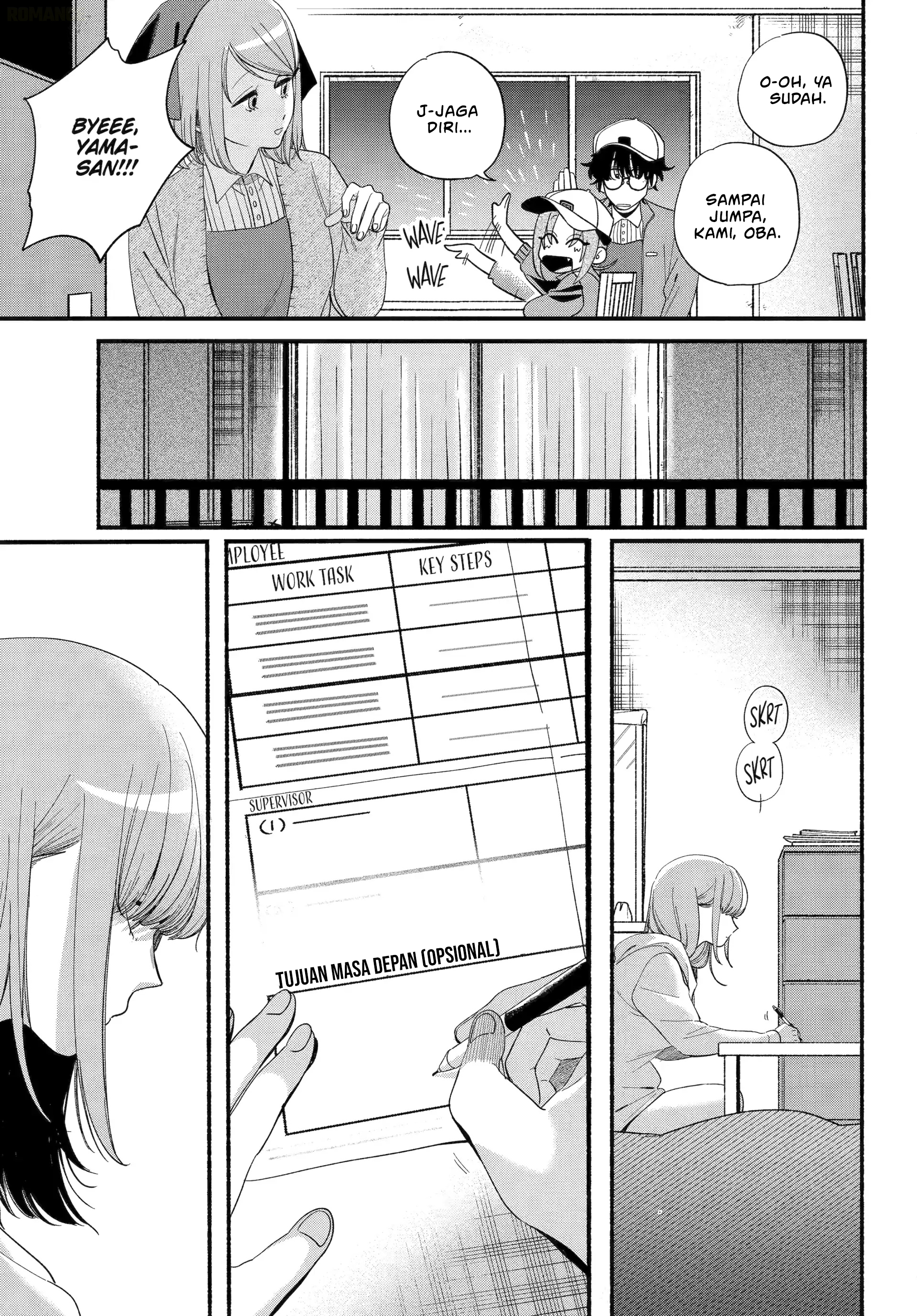 A Story About Smoking at the Back of the Supermarket (Super no Ura de Yani Suu Futari) Chapter 54 Bahasa Indonesia