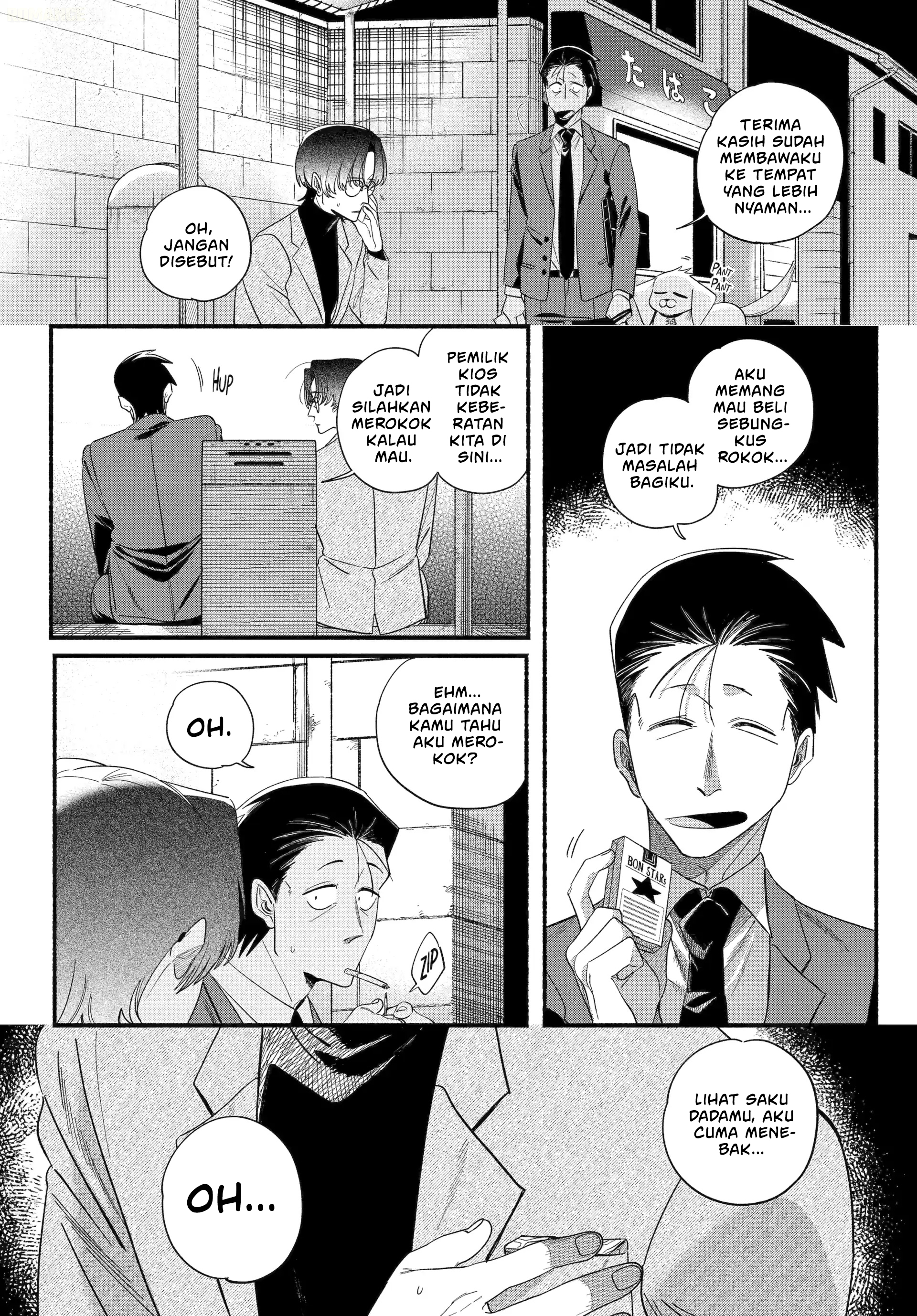 A Story About Smoking at the Back of the Supermarket (Super no Ura de Yani Suu Futari) Chapter 54 Bahasa Indonesia