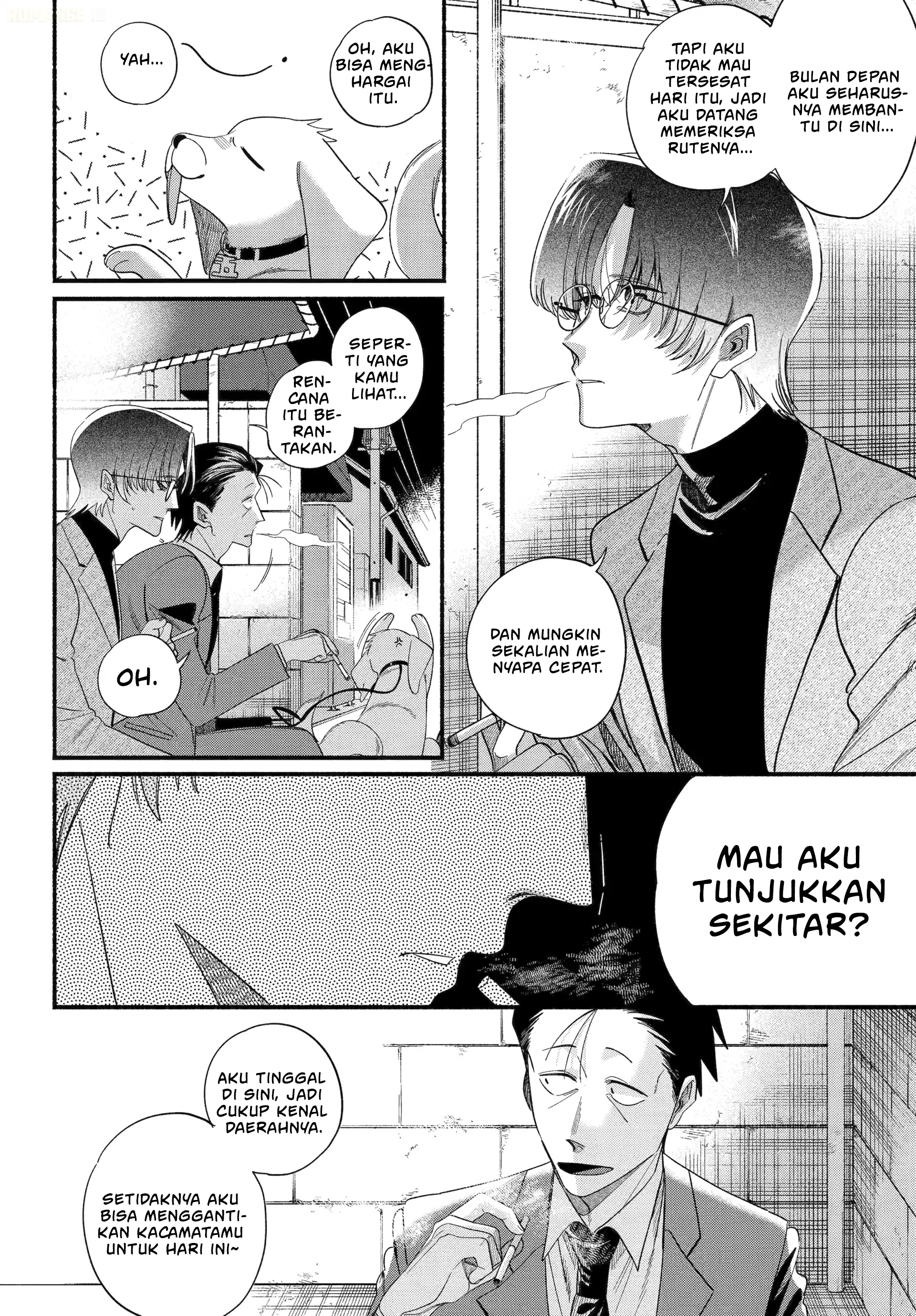 A Story About Smoking at the Back of the Supermarket (Super no Ura de Yani Suu Futari) Chapter 54 Bahasa Indonesia