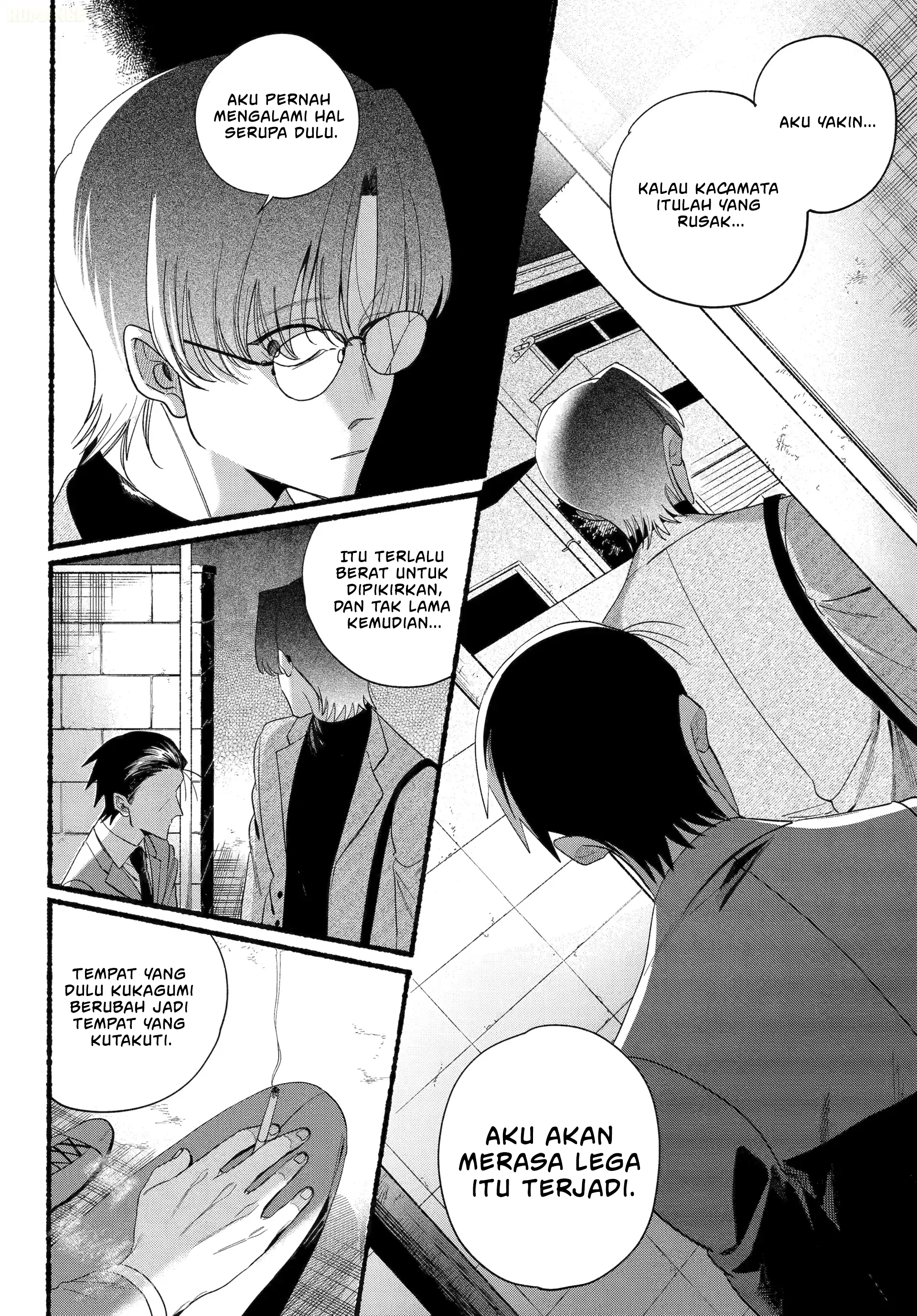 A Story About Smoking at the Back of the Supermarket (Super no Ura de Yani Suu Futari) Chapter 54 Bahasa Indonesia