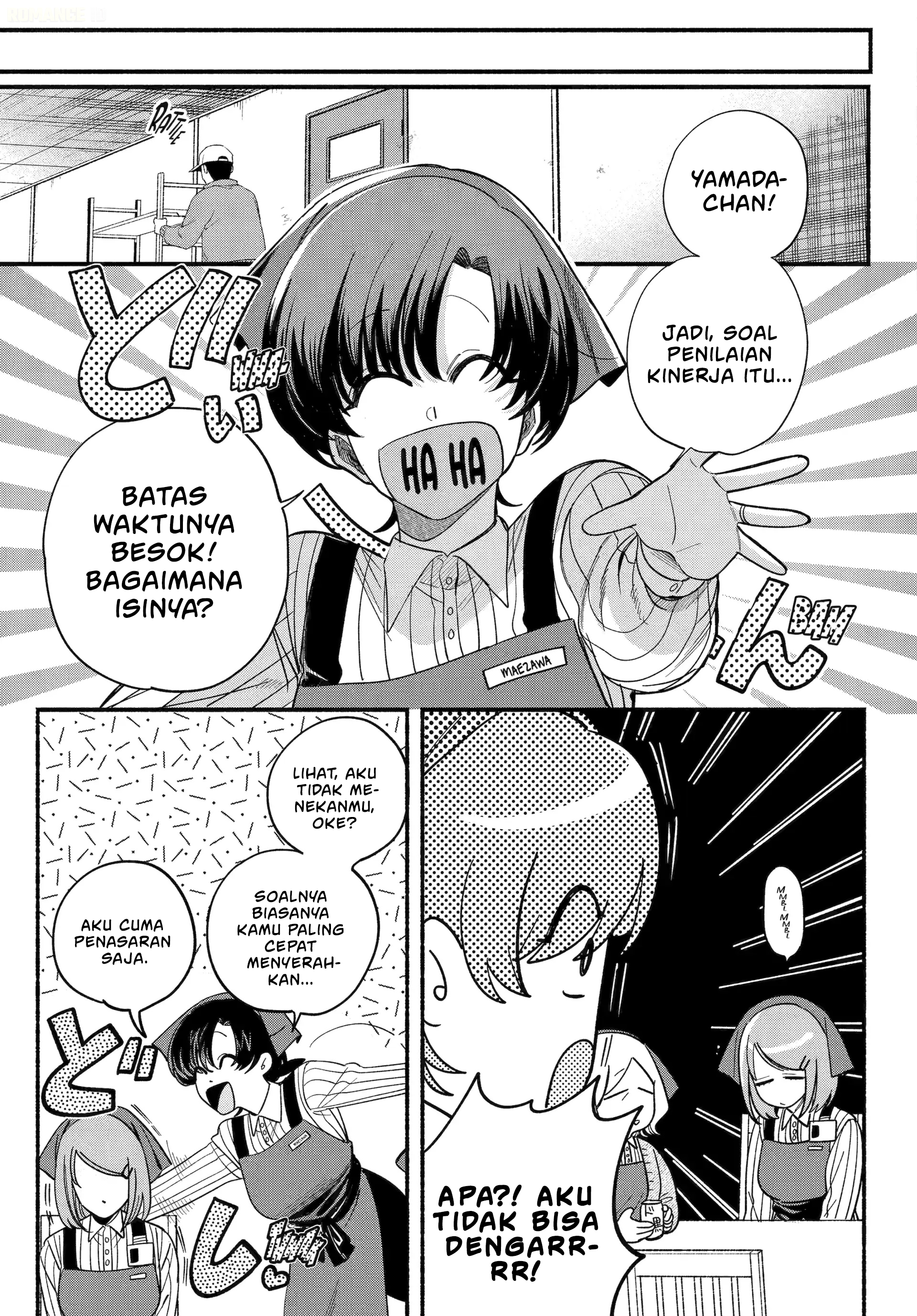 A Story About Smoking at the Back of the Supermarket (Super no Ura de Yani Suu Futari) Chapter 55 Bahasa Indonesia
