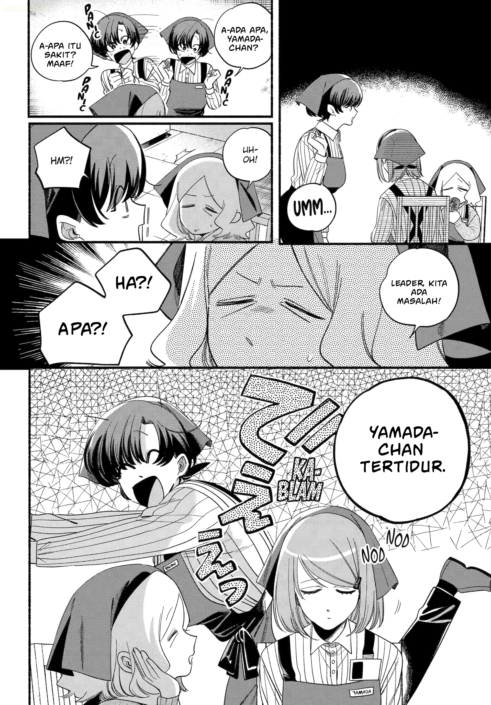 A Story About Smoking at the Back of the Supermarket (Super no Ura de Yani Suu Futari) Chapter 55 Bahasa Indonesia
