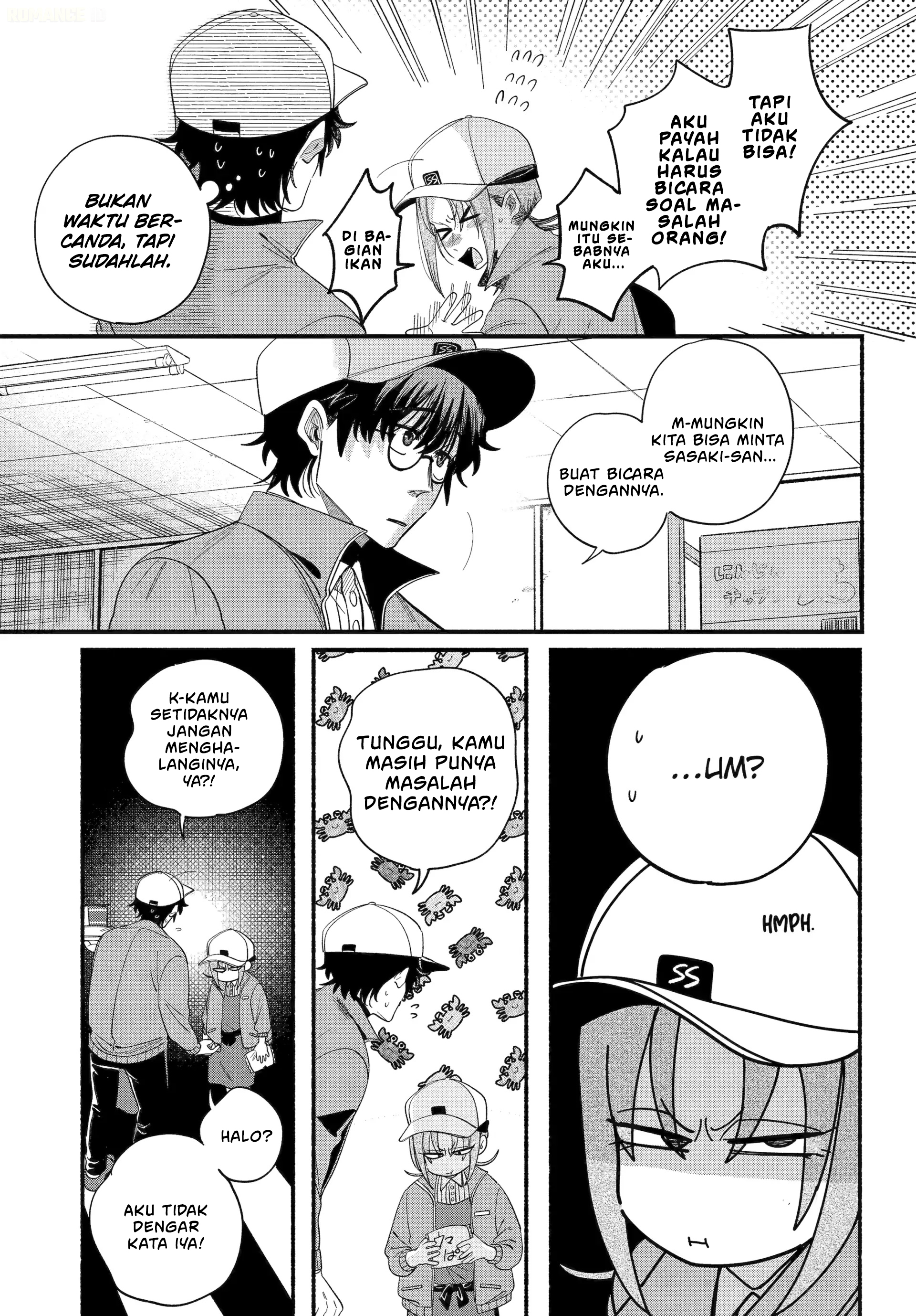 A Story About Smoking at the Back of the Supermarket (Super no Ura de Yani Suu Futari) Chapter 55 Bahasa Indonesia