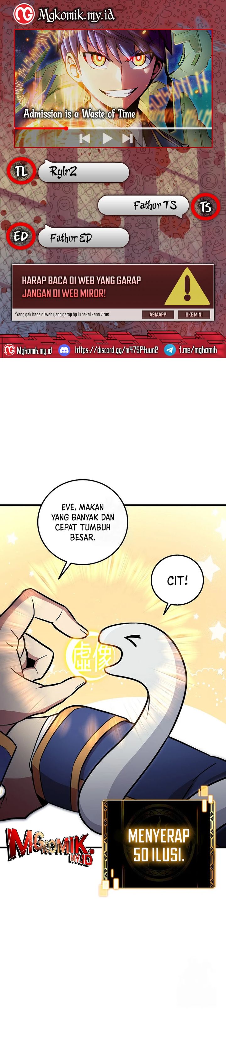 Admission is a Waste of Time Chapter 41 Bahasa Indonesia