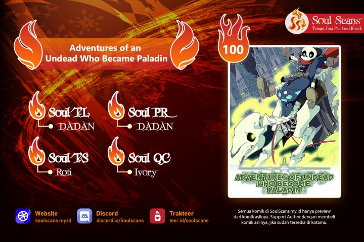 Adventures of an Undead Who Became Paladin Chapter 100 Bahasa Indonesia