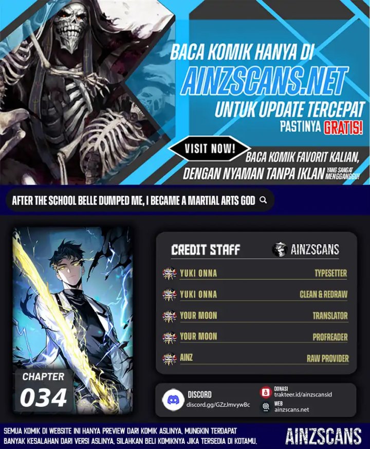 After the High School Goddess Dumped Me I Became a Martial Arts God (After breaking up with the school beauty) Chapter 34 Bahasa Indonesia