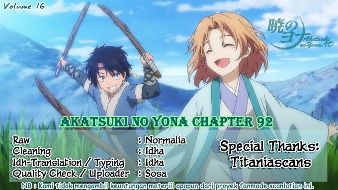 Akatsuki no Yona Chapter 92 Bahasa Indonesia
